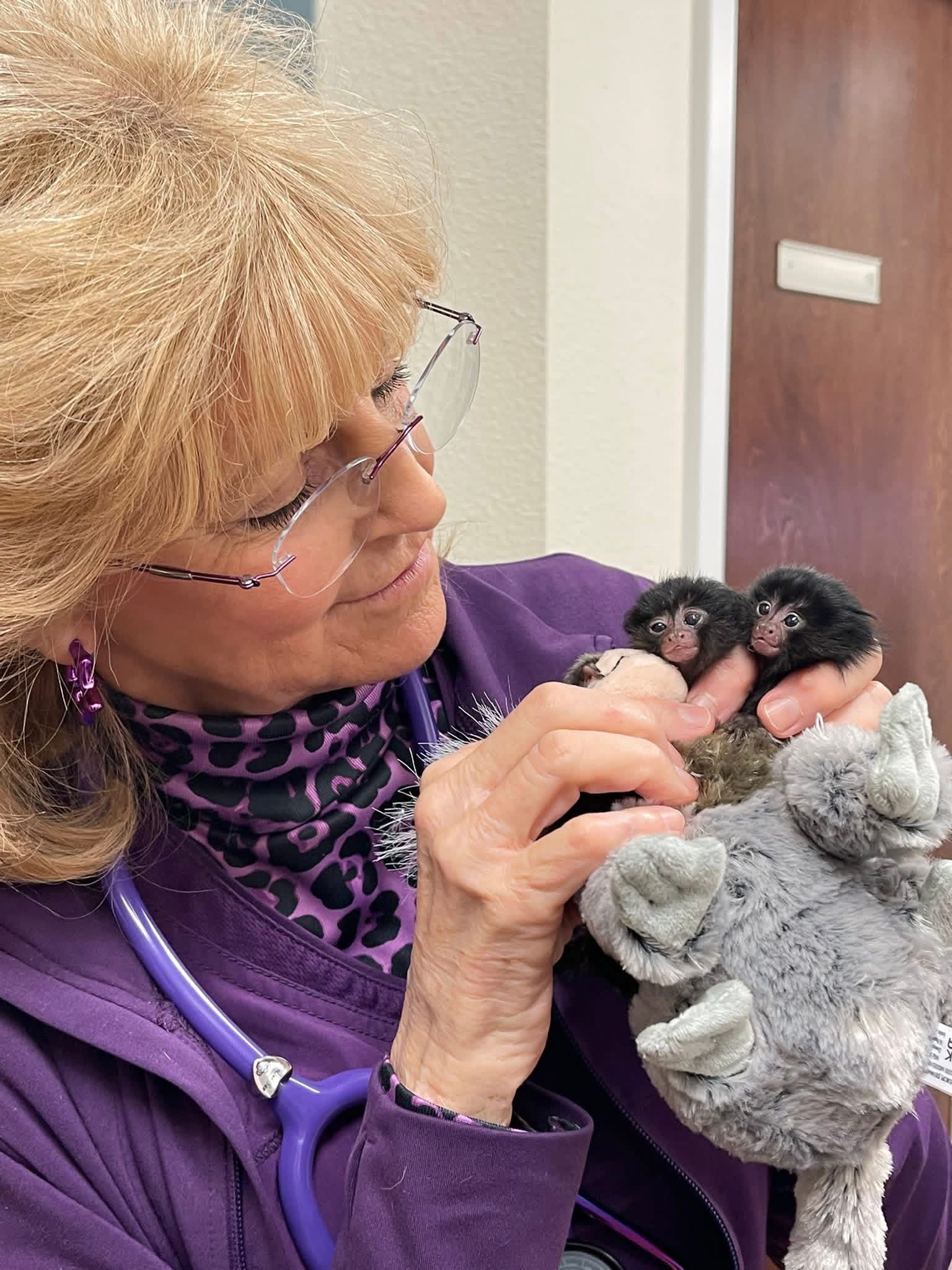 Dr. Billiar and monkey4