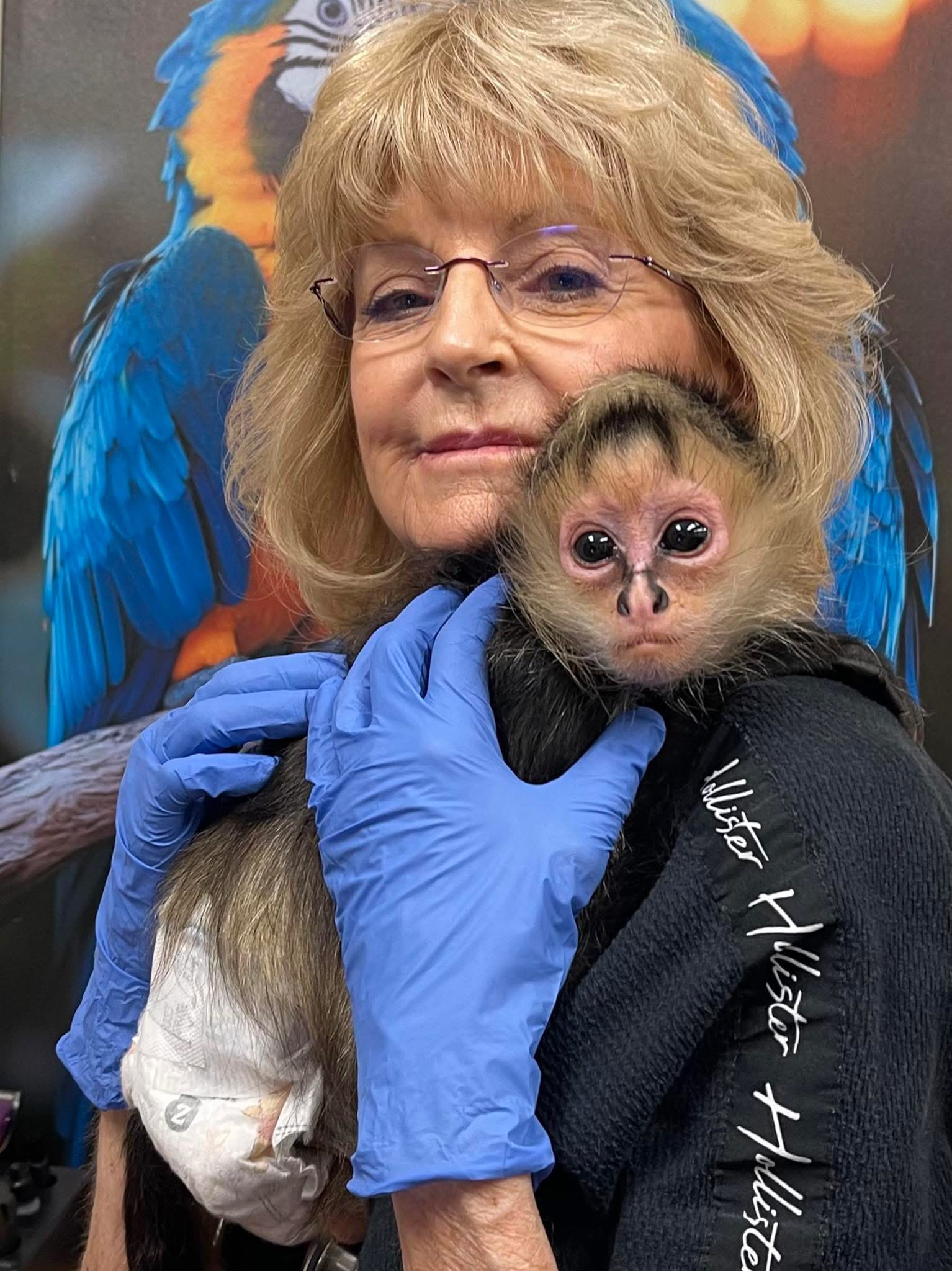 Dr. Billiar and monkey9