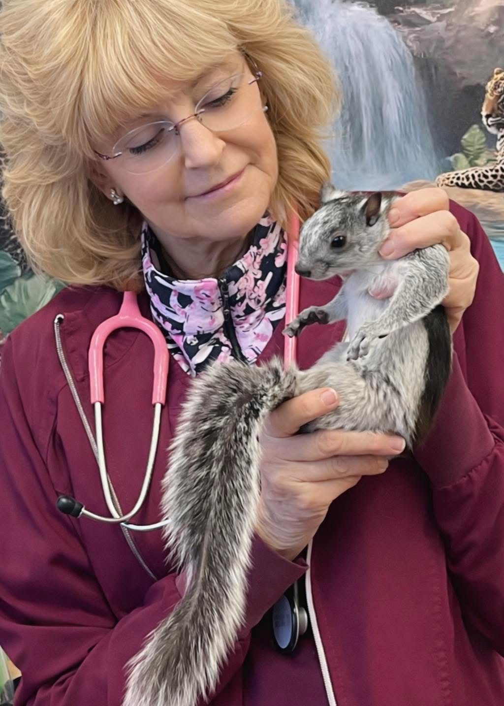 Dr. Billiar and squirrel