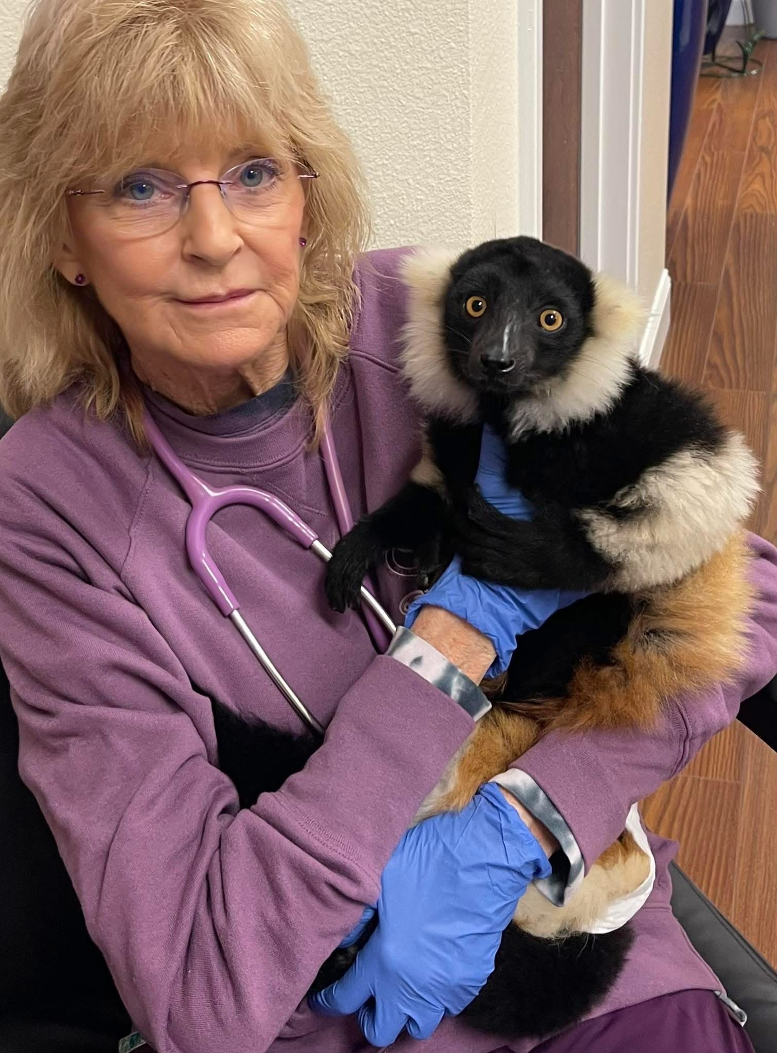 Dr. Billiar and Lemur