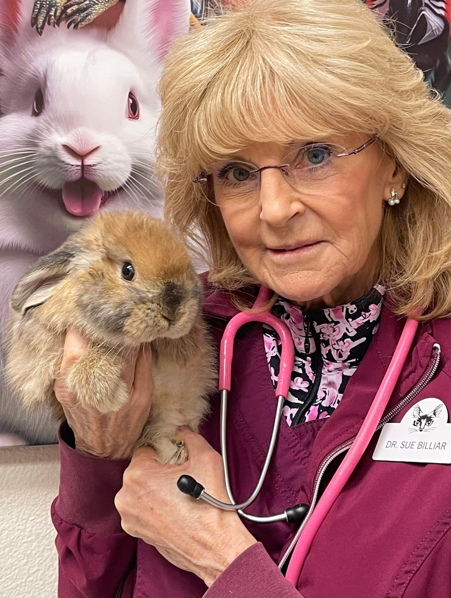 Dr. Billiar and rabbit